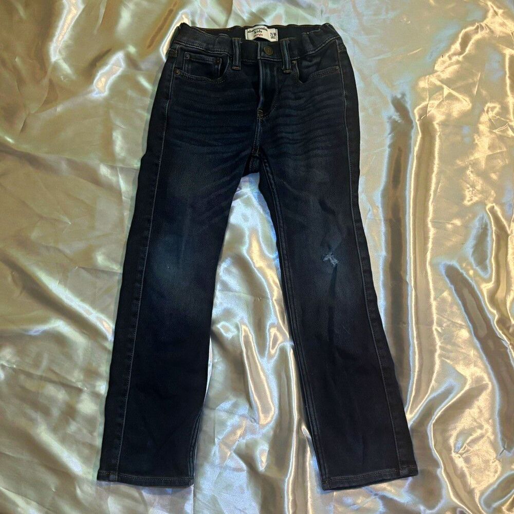Vintage Abercrombie Kids Straight Leg Denim Jeans Dark Wash Blue Size 7/8